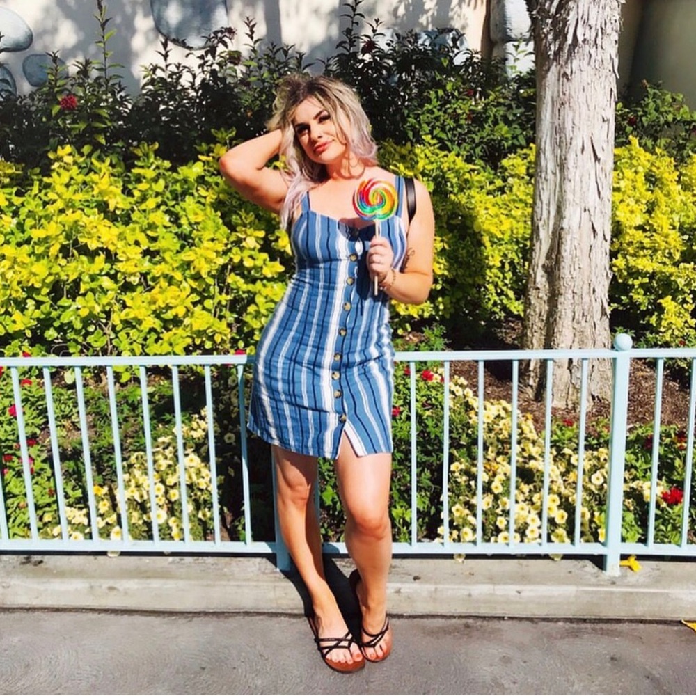 Blue Striped Dress